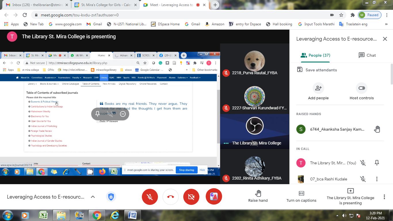 E-resource on college website 1